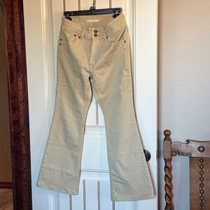 Levi’s Khaki Flared Jeans.   Never Worn.   Have Been Washed.